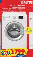 ALTUS 1000 DEVİR ÇAMAŞIR MAKİNESİ